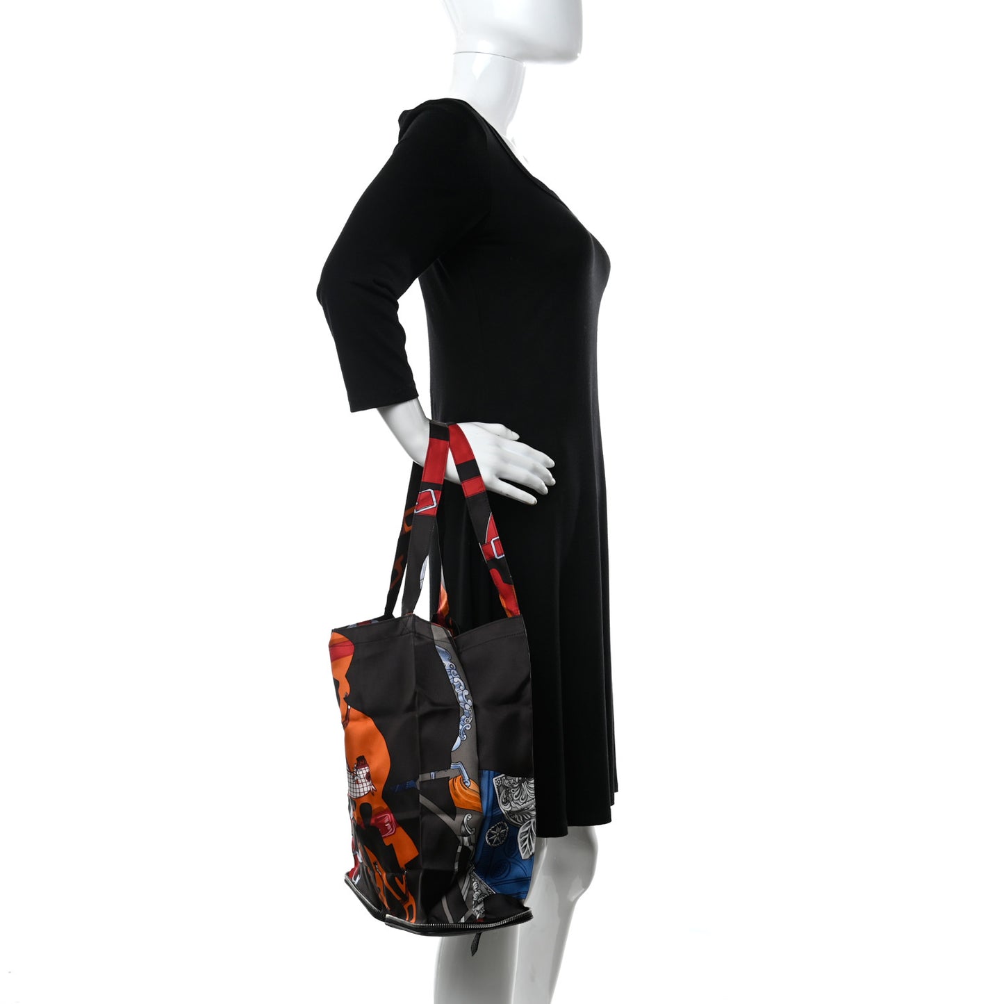 Buffle Silky Pop Shopper Tote Black