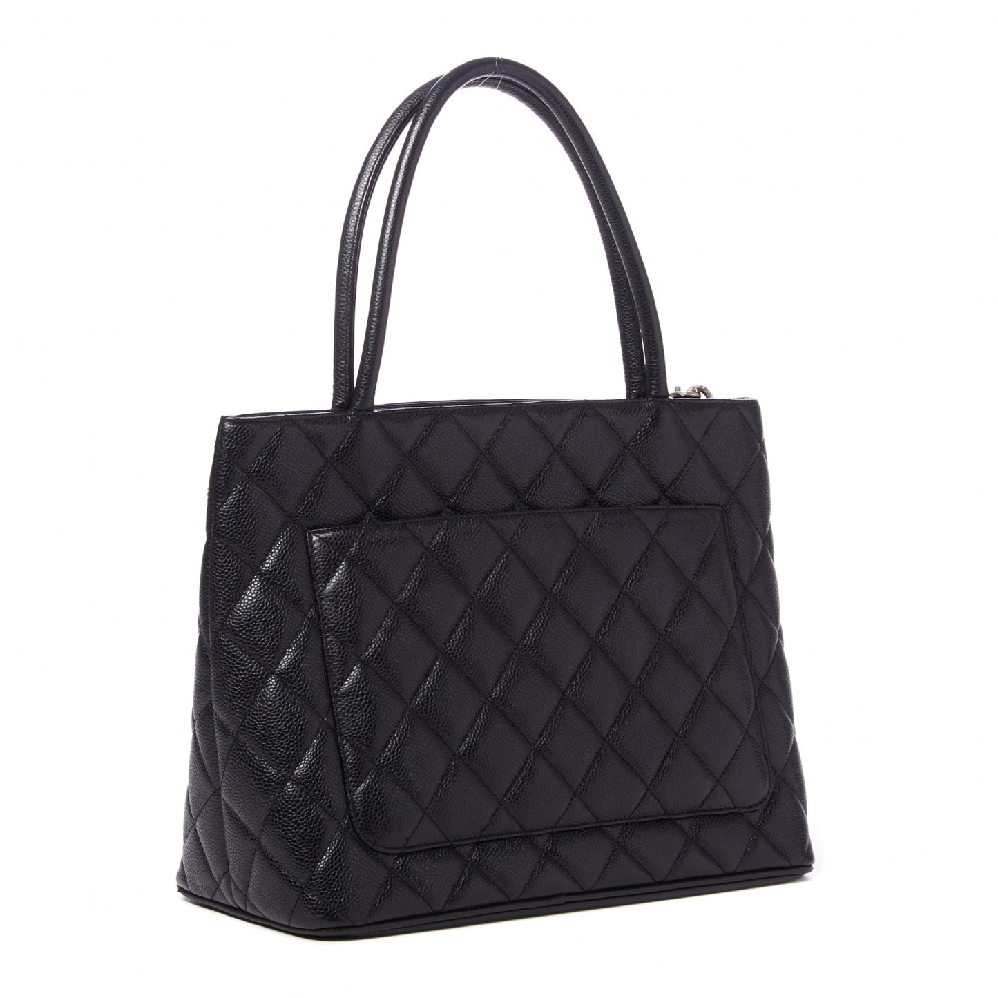Caviar Quilted Medallion Tote Black