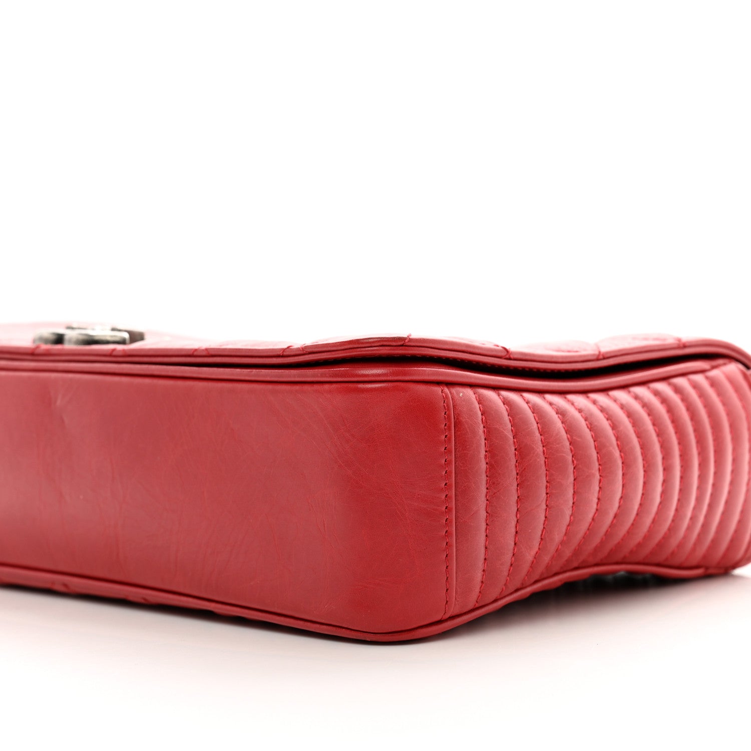 Chanel Glazed Calfskin Quilted Medium Coco Boy Flap Red 10 of 10