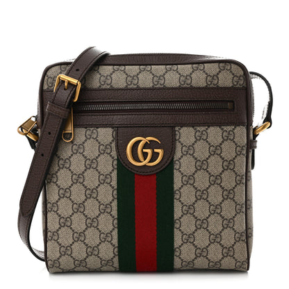 Gucci GG Supreme Monogram Web Small Ophidia Messenger Bag Brown 1 of 12