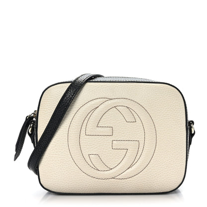 Gucci Dollar Calfskin Bi-Color Small Soho Disco Bag Mystic White Black 1 of 10