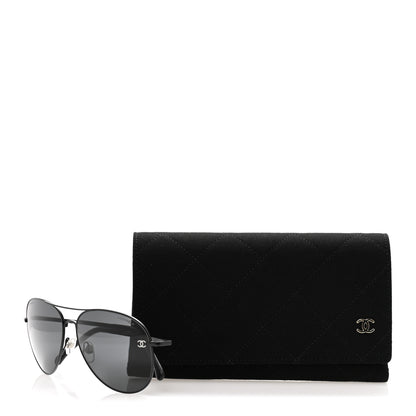 Chanel Aviator CC Sunglasses 4189-T-Q Black 8 of 8