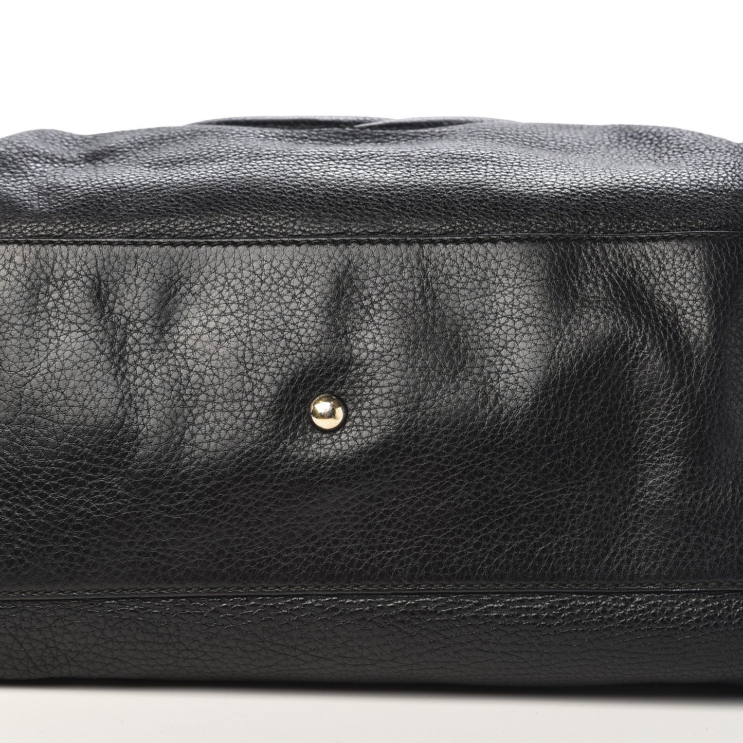 Pebbled Calfskin Medium Soho Shoulder Bag Black