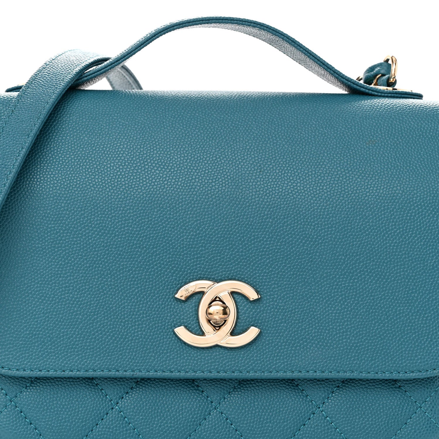 Chanel Caviar Quilted Medium Business Affinity Flap Blue 7 of 11