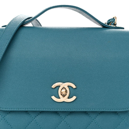 Chanel Caviar Quilted Medium Business Affinity Flap Blue 7 of 11