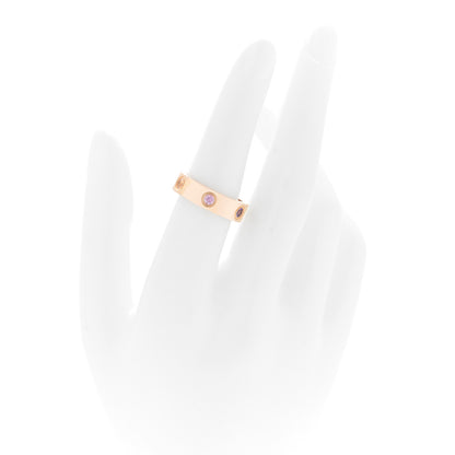 Cartier 18K Pink Gold Sapphire Garnet Amethyst 5.5mm LOVE Ring 53 6.5 2 of 5
