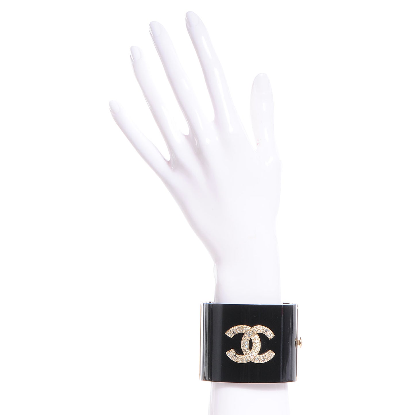 Resin Crystal CC Cuff Black Gold