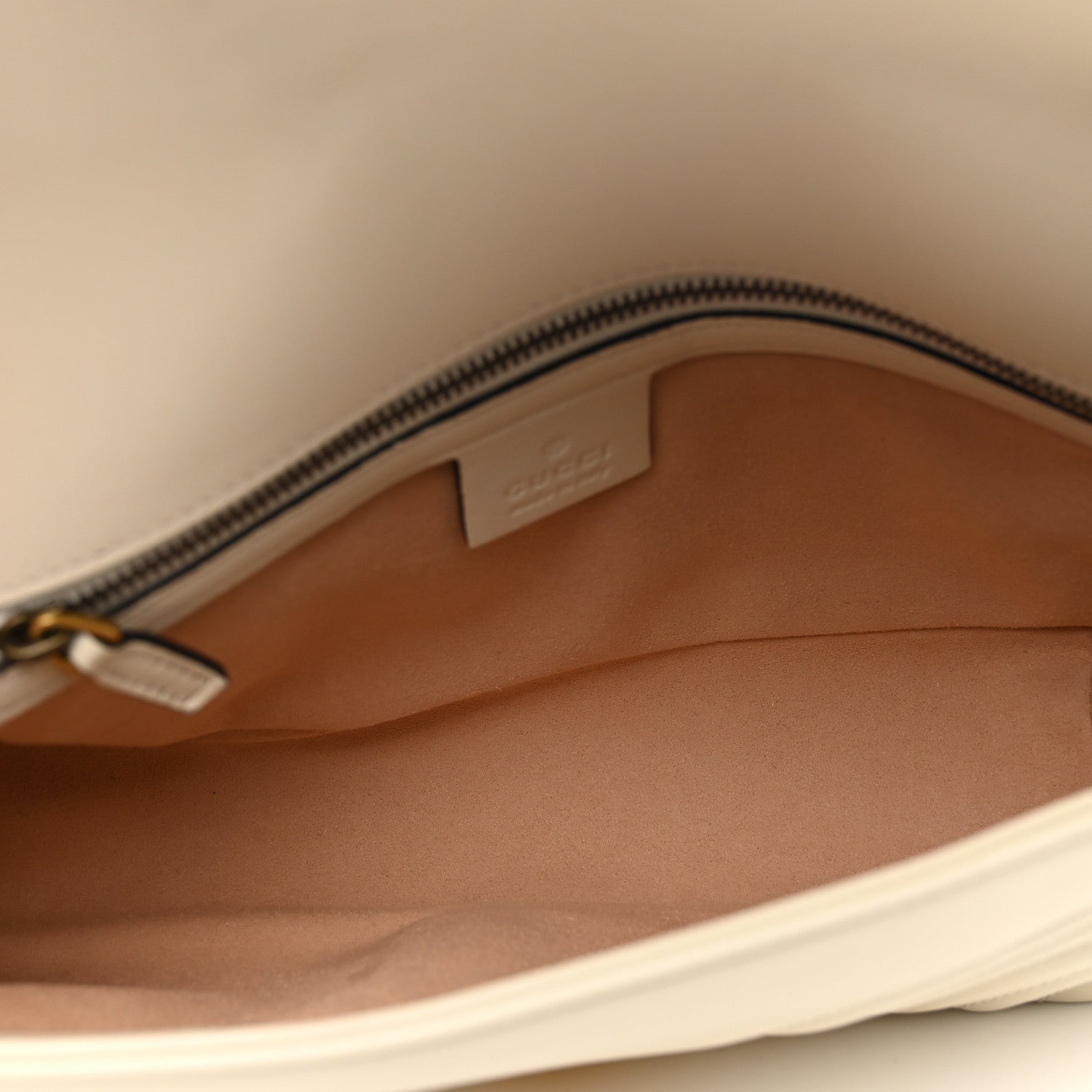 Gucci Calfskin Matelasse Small GG Marmont Shoulder Bag White 6 of 12