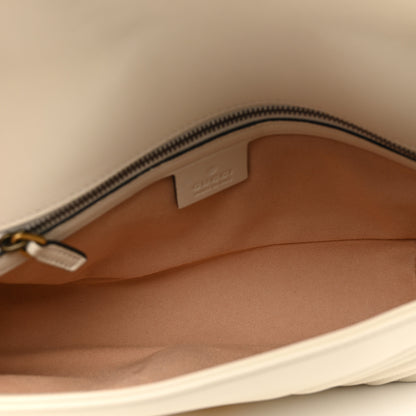 Gucci Calfskin Matelasse Small GG Marmont Shoulder Bag White 6 of 12