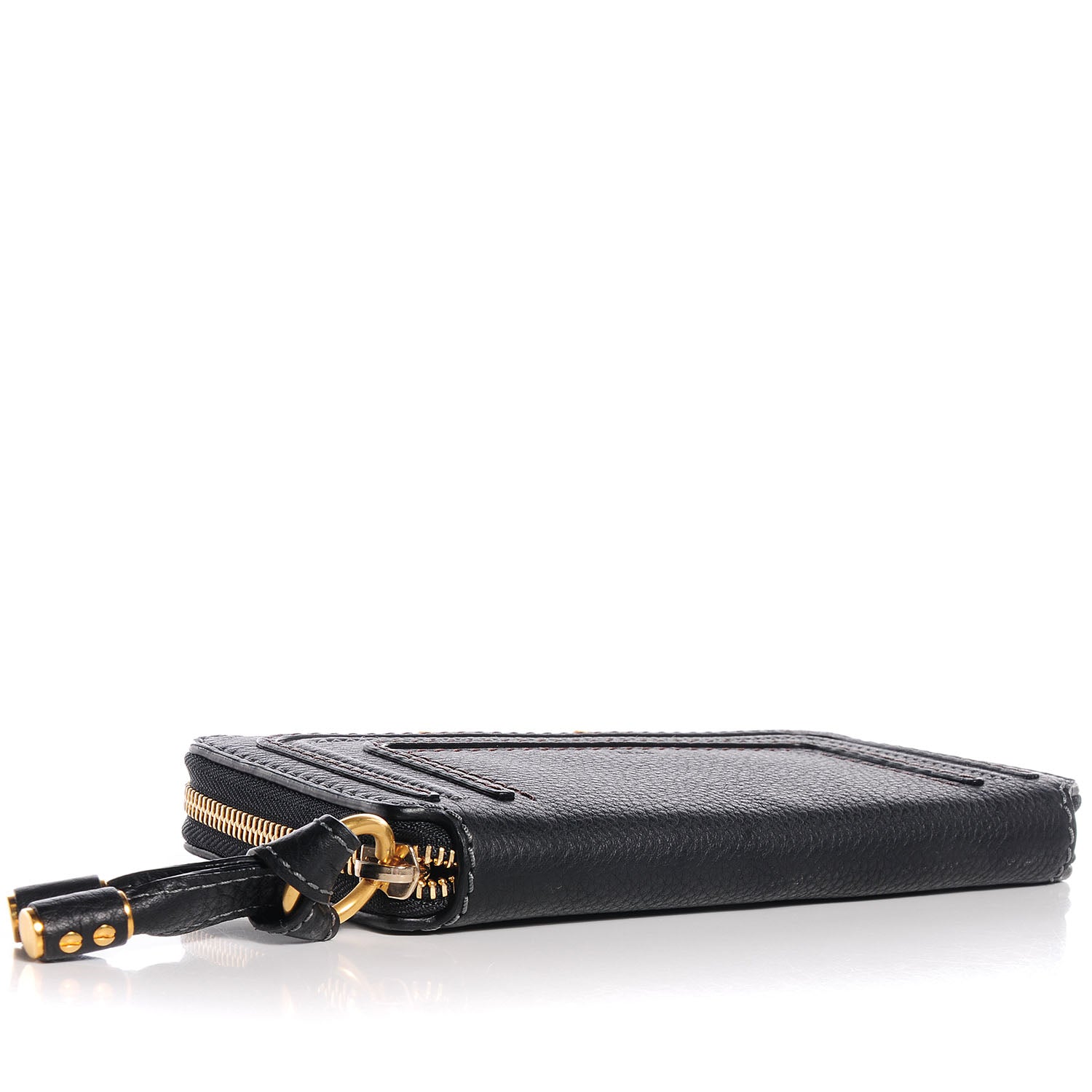 Chloe Grained Calfskin Marcie Long Zip Around Wallet Black 4 of 9