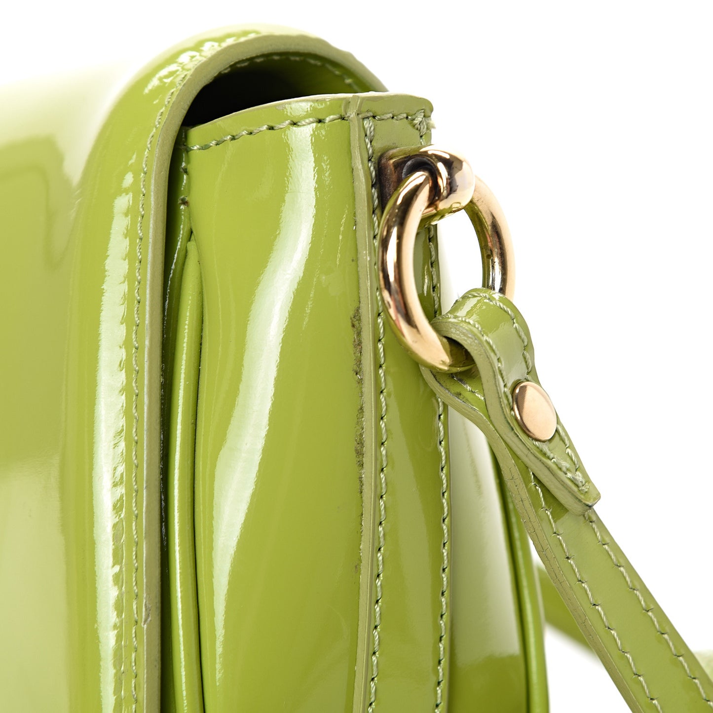 Patent Small Leigh Crossbody Bag Lemon Green