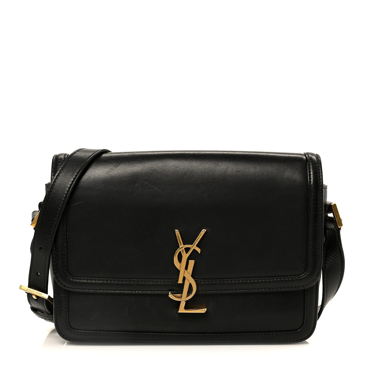 Box Calfskin Monogram Medium Solferino Satchel Black