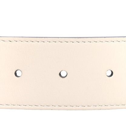 Gucci Nylon Calfskin Sylvie Web Double G 40mm Belt 85 34 Mystic White Hibiscus Red Maritime 3 of 5