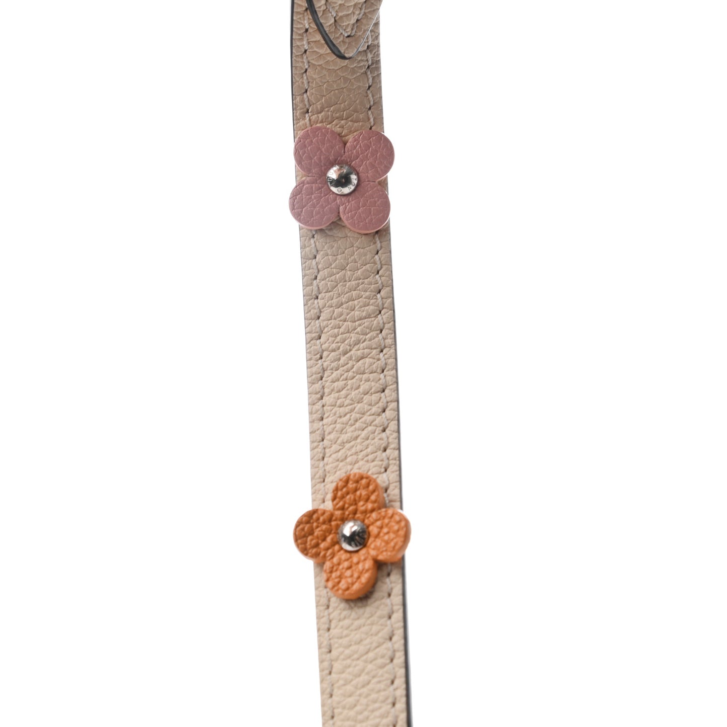 Calfskin Flowers Strap Creme