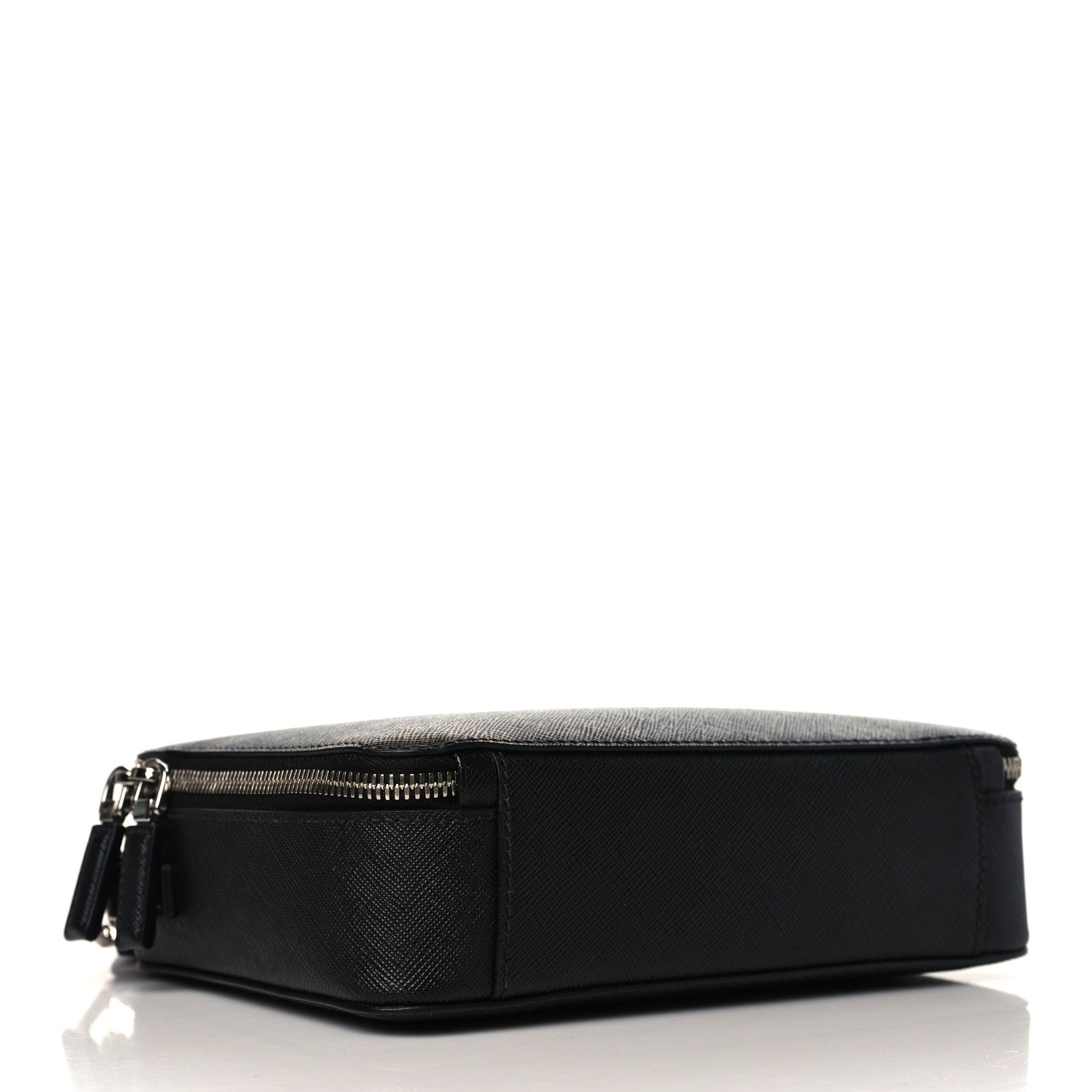 Prada Saffiano Travel Medium Brique Crossbody Bag Black 3 of 7