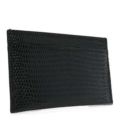 Chanel Calfskin Lizard Embossed Card Holder Burgundy 2 of 7