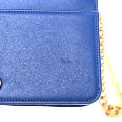 Chanel Caviar Quilted Boy Wallet On Chain WOC Blue 12 of 12