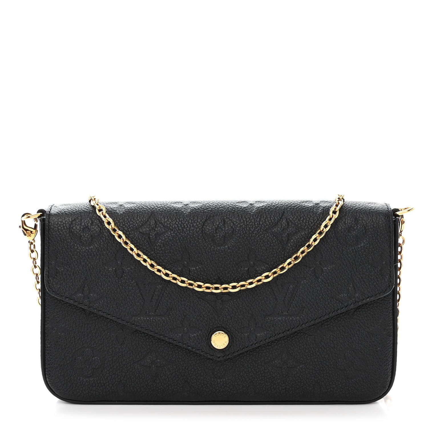 Louis Vuitton Empreinte Pochette Felicie Chain Wallet Black 3 of 13