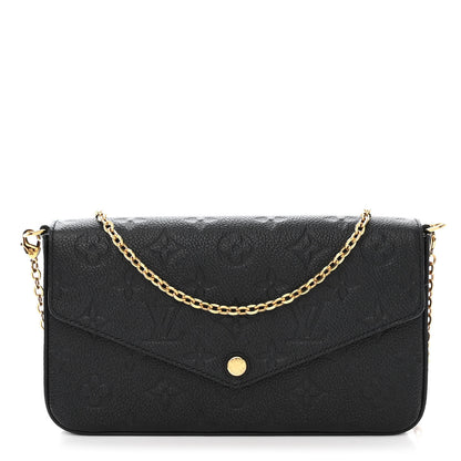 Louis Vuitton Empreinte Pochette Felicie Chain Wallet Black 3 of 13