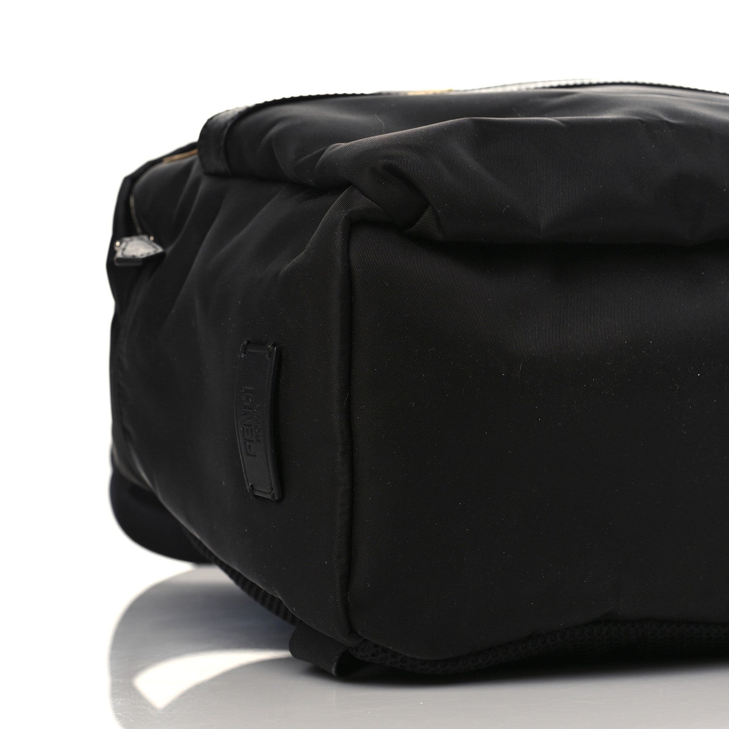 Fendi Nylon Vitello Elite Monster Eyes Rounded Backpack Black Yellow 8 of 9