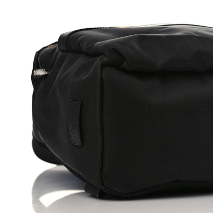 Fendi Nylon Vitello Elite Monster Eyes Rounded Backpack Black Yellow 8 of 9