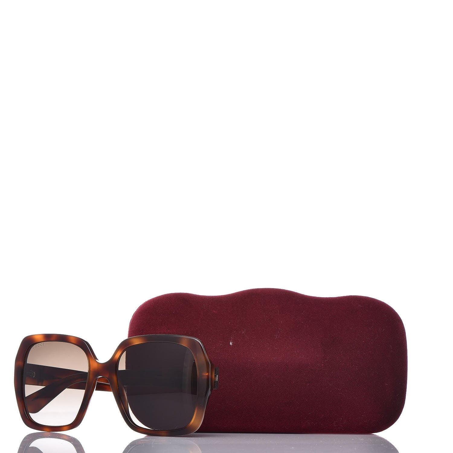 Gucci Acetate Square Frame GG0096S Sunglasses Tortoise 7 of 7