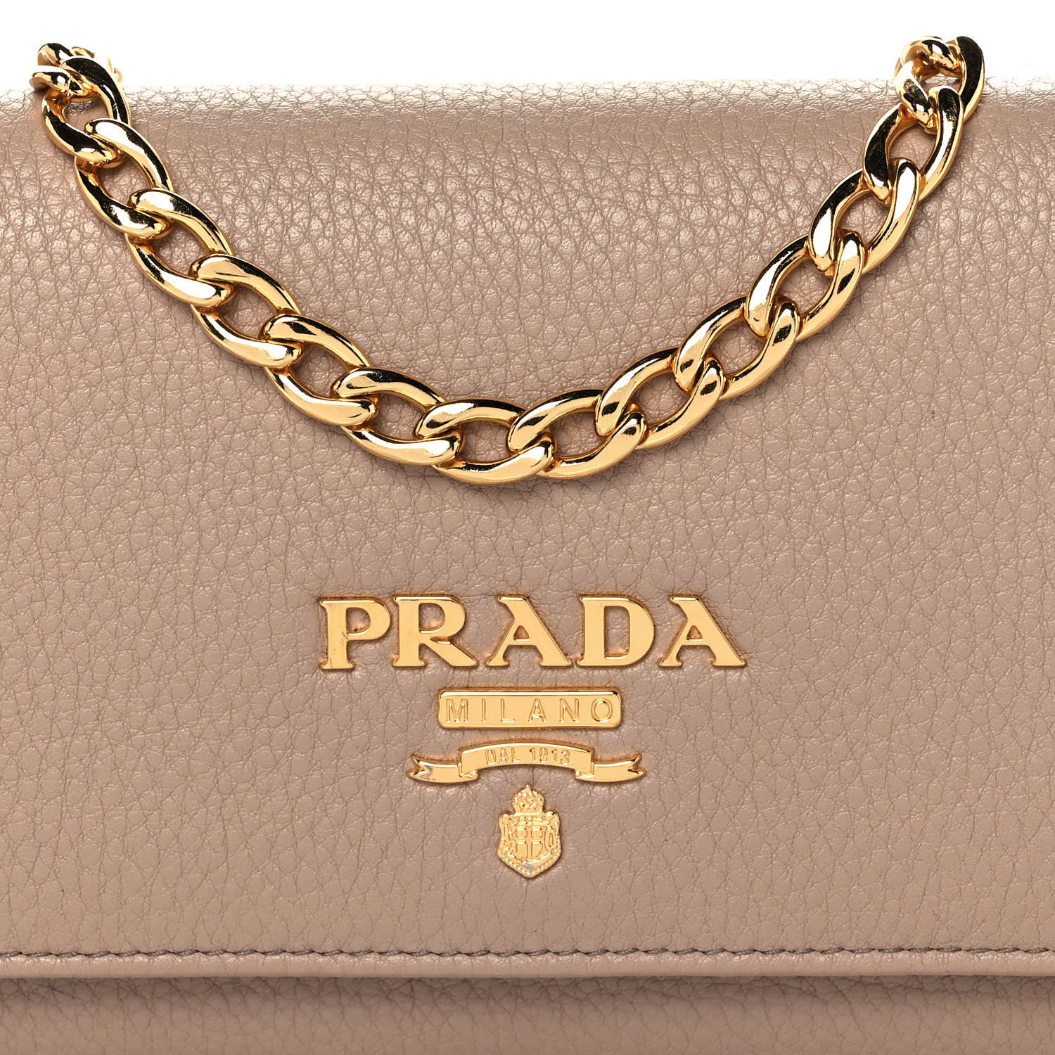 Prada Vitello Daino Chain Wallet Cammeo 7 of 9