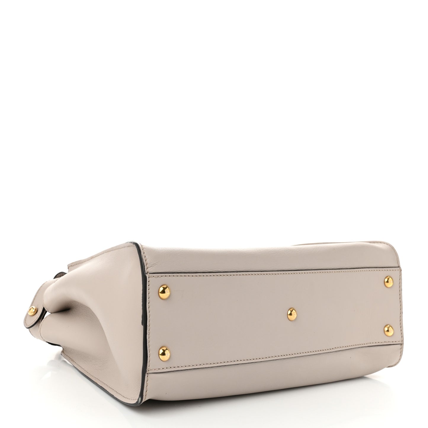 Vitello Seta Shiny Nappa Medium Peekaboo Iconic Satchel Grigio Polvere Bois de Rose
