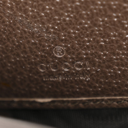 Gucci Monogram Jumbo GG Textured Dollar Calfskin Diana Zip Around Continental Wallet Camel Ebony New Acero 6 of 8