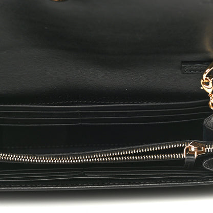 Fendi Vitello Liberty Century Lucido By The Way Continental Wallet On Chain Black 4 of 9