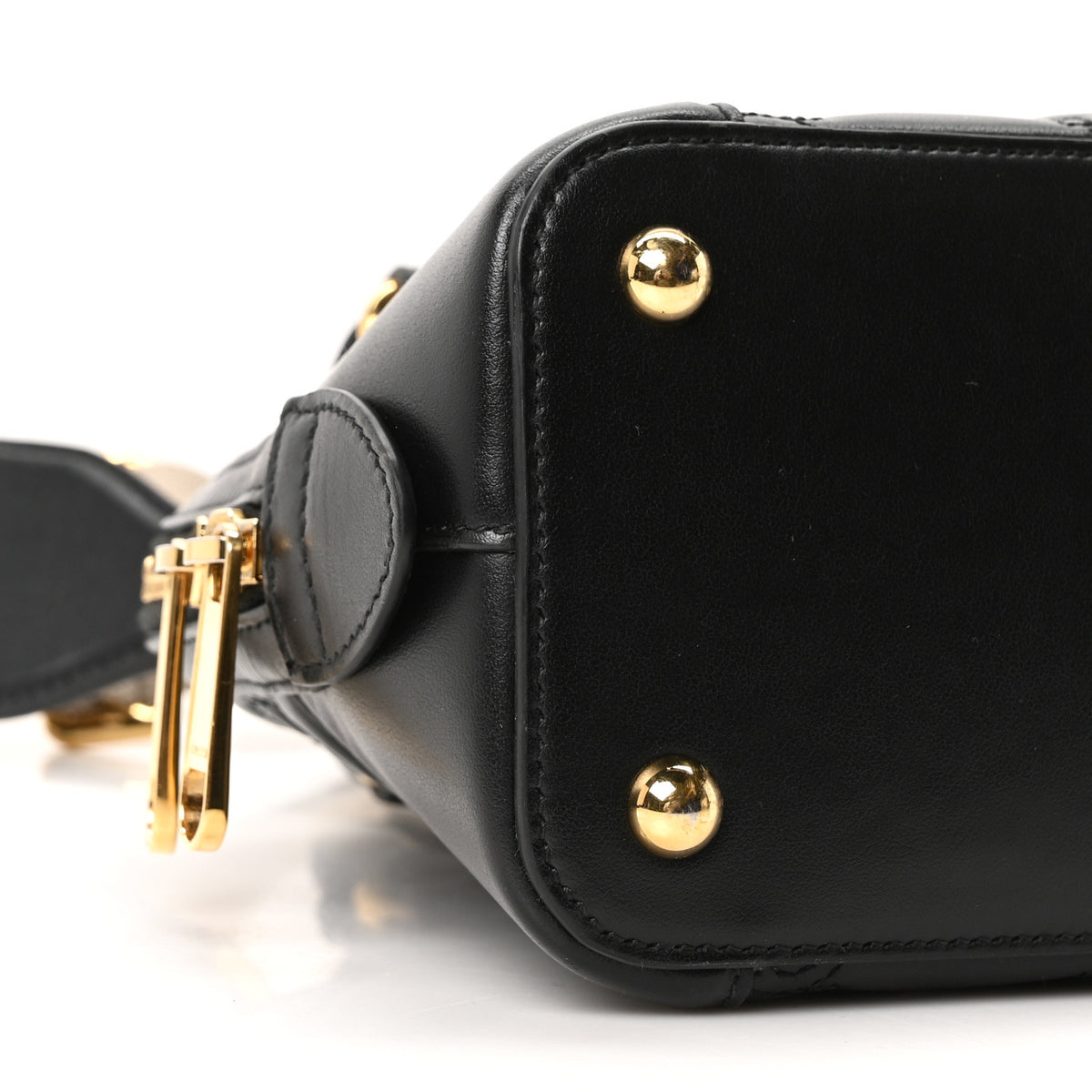 Gucci Calfskin GG Matelasse Mini Top Handle Bag Black 9 of 10