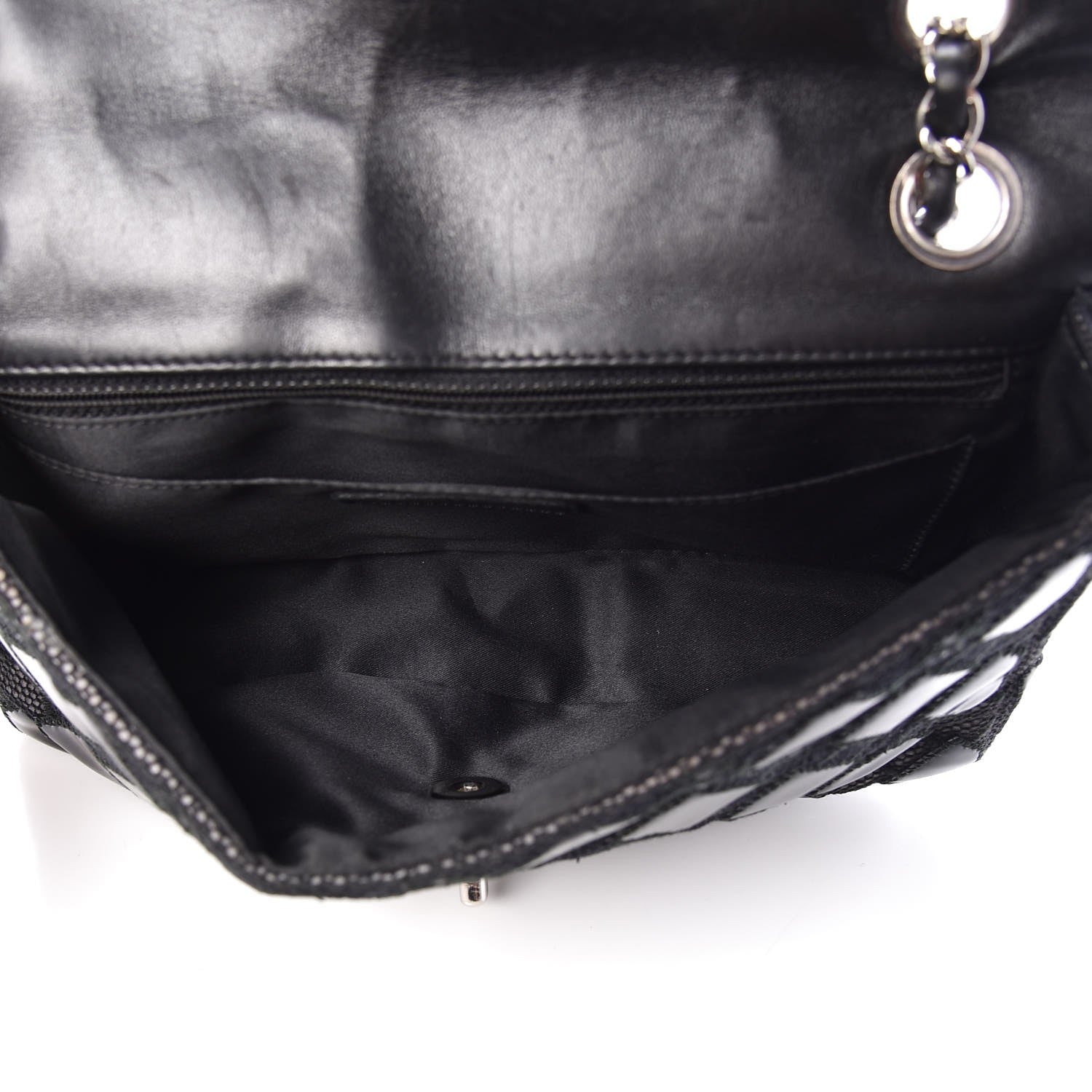 Chanel Vinyl Mesh Quilted Medium Single Flap Black 6 of 8