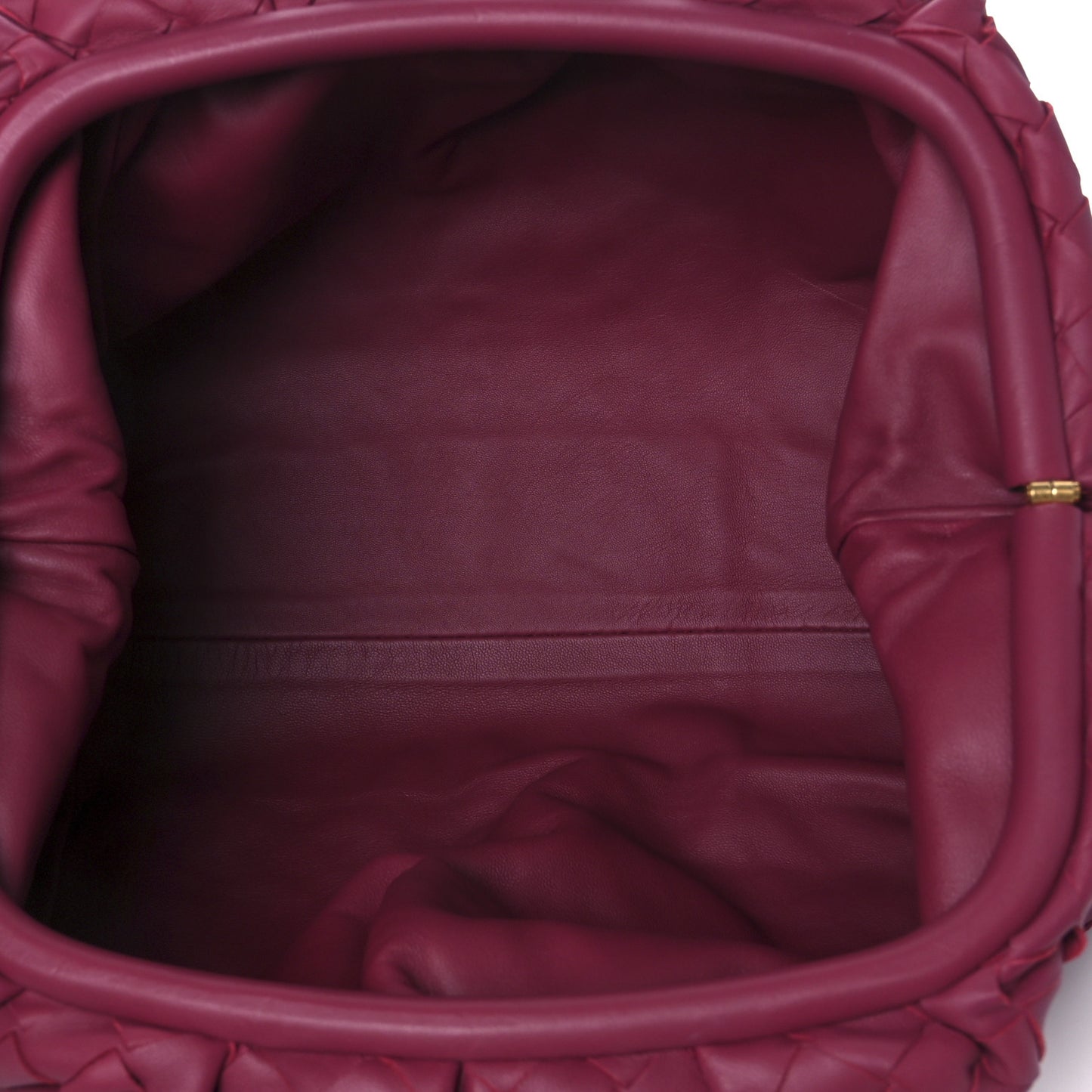 Nappa Maxi Intrecciato The Pouch Oversized Clutch Amaranto
