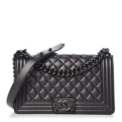 Chanel Caviar Quilted Medium Boy Flap So Black 1 of 10
