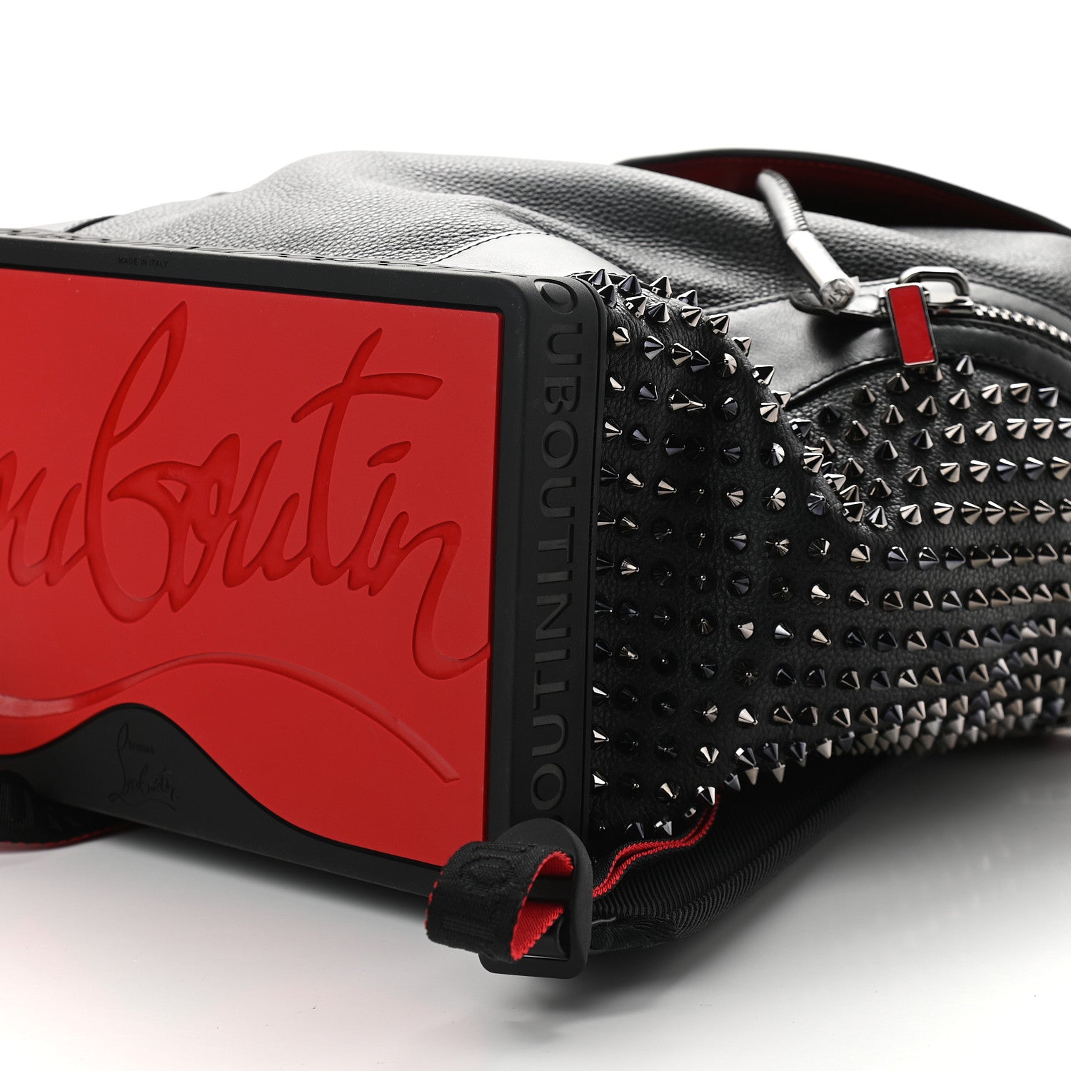 Christian Louboutin Calfskin Spiked Explorafunk Backpack Black 8 of 11