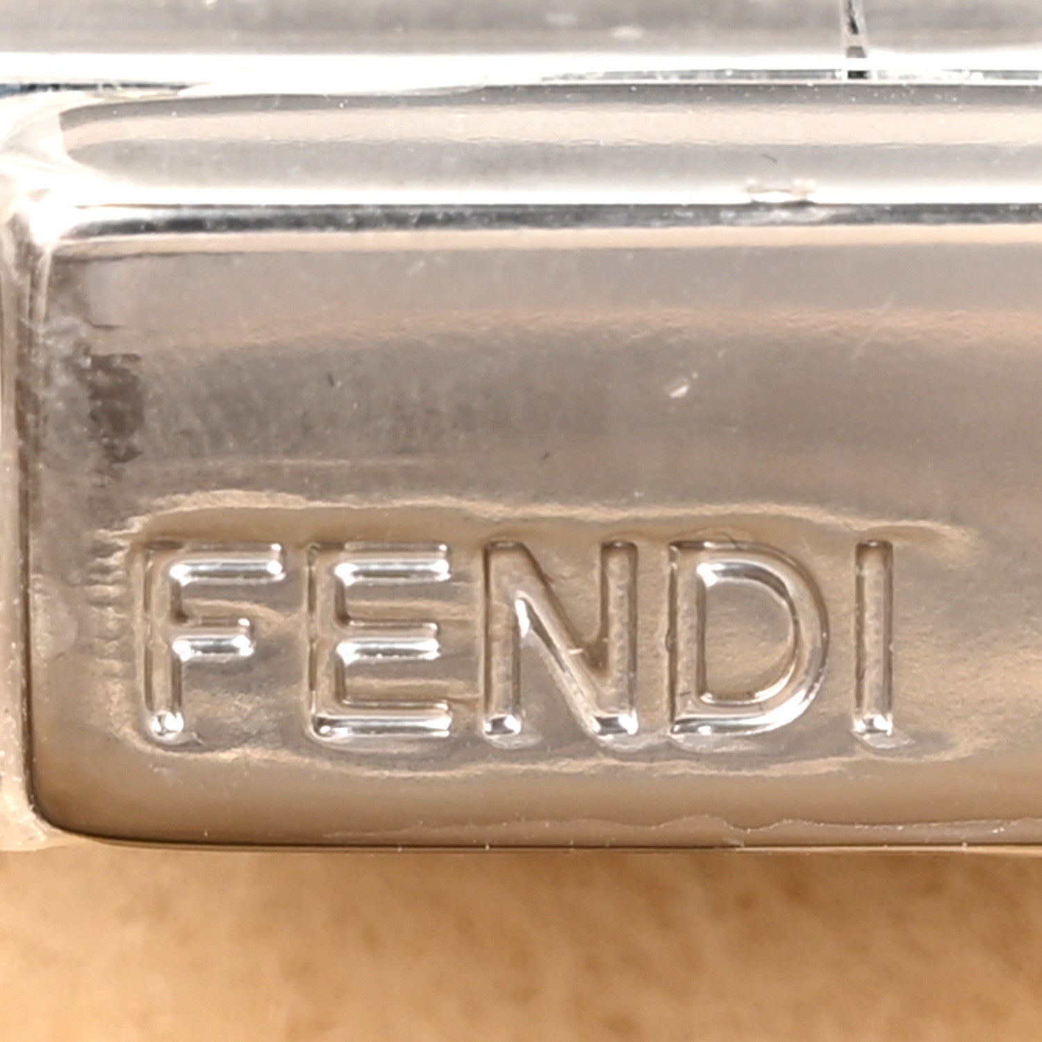 Fendi Rock Millenium Laminata Medium Peekaboo I SEE U Satchel Argento 6 of 9