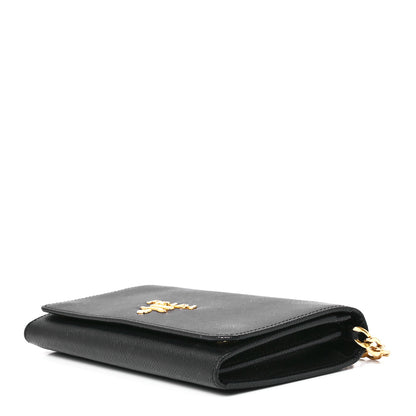 Prada Saffiano Lux Chain Wallet Black 9 of 12