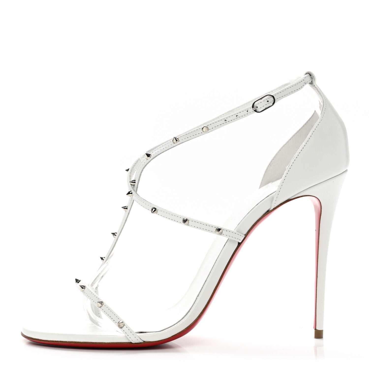 Christian Louboutin Riojana 100 Spiked Sandals 40 White 1 of 8
