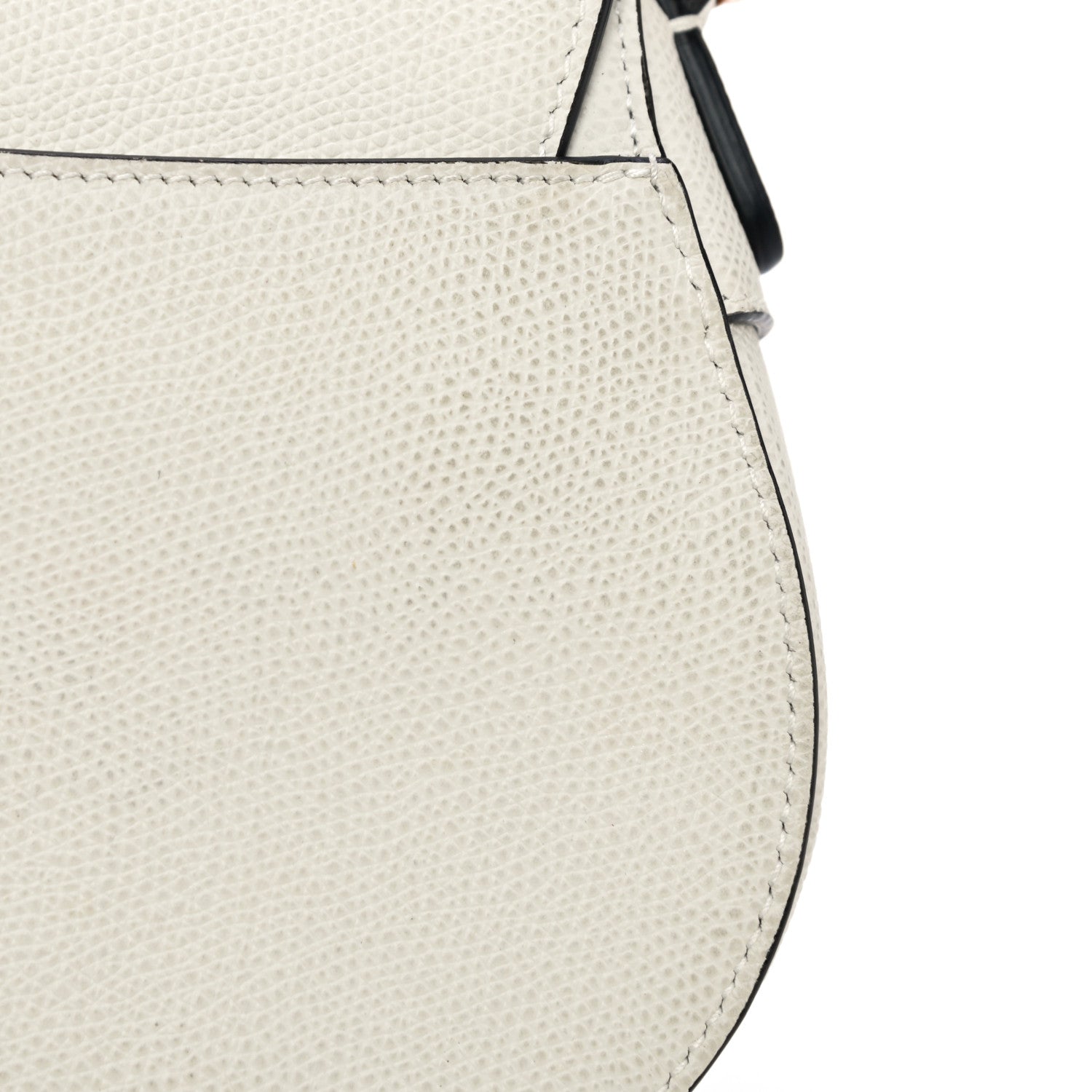 Christian Dior Grained Calfskin Saddle Bag White 11 of 16