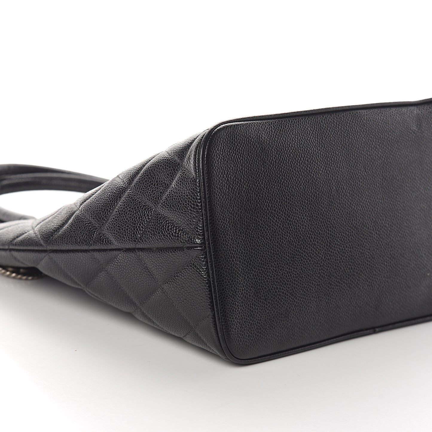 Caviar Quilted Medallion Tote Black