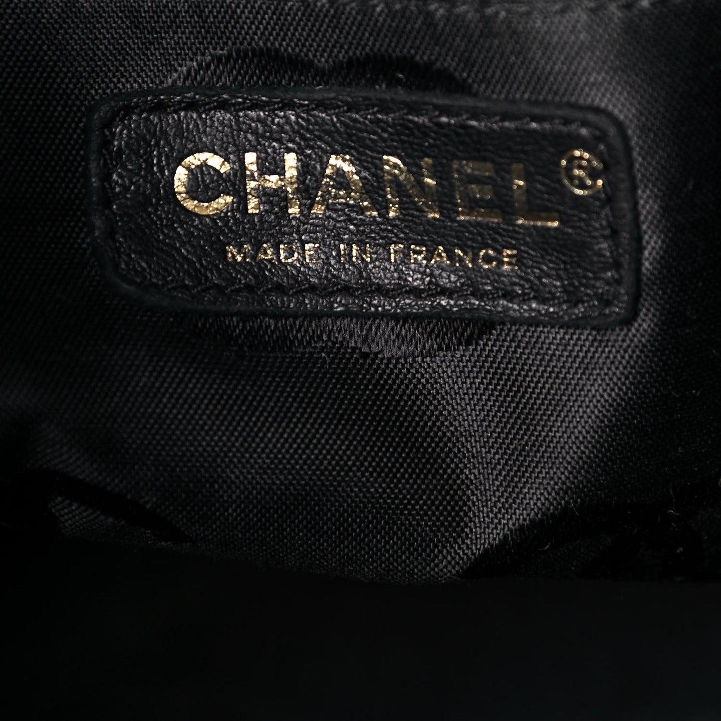 Grained Calfskin CC Shoulder Bag Black