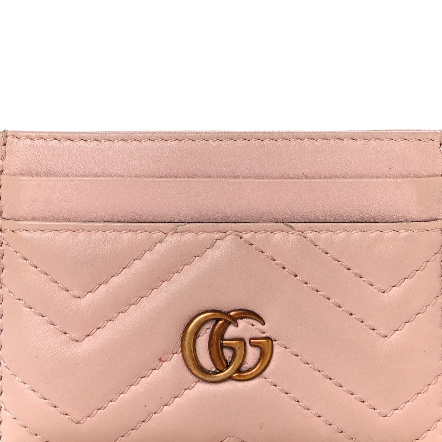 Gucci Calfskin Matelasse GG Marmont Card Holder Perfect Pink 7 of 15
