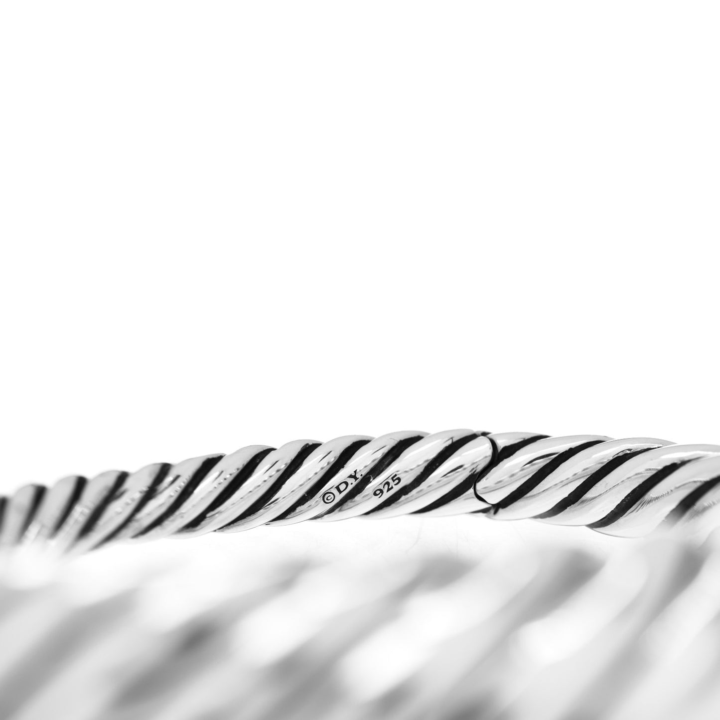 Sterling Silver 17mm Pure Form Cable Bracelet
