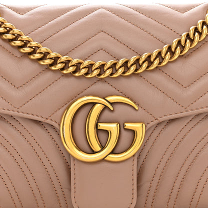 Gucci Calfskin Matelasse Small GG Marmont Shoulder Bag Porcelain Rose 8 of 10