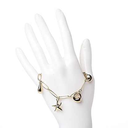 Tiffany 18K Yellow Gold Elsa Peretti Five Charm Bracelet 2 of 4