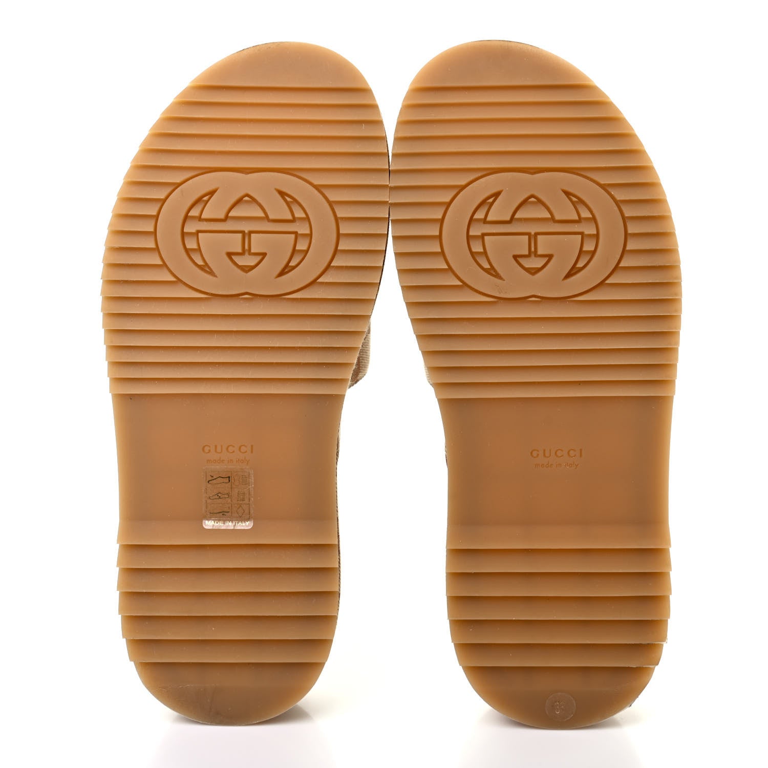 Gucci Canvas GG Monogram Angelina Platform Slide Sandals 38 Beige Ruggine 5 of 8