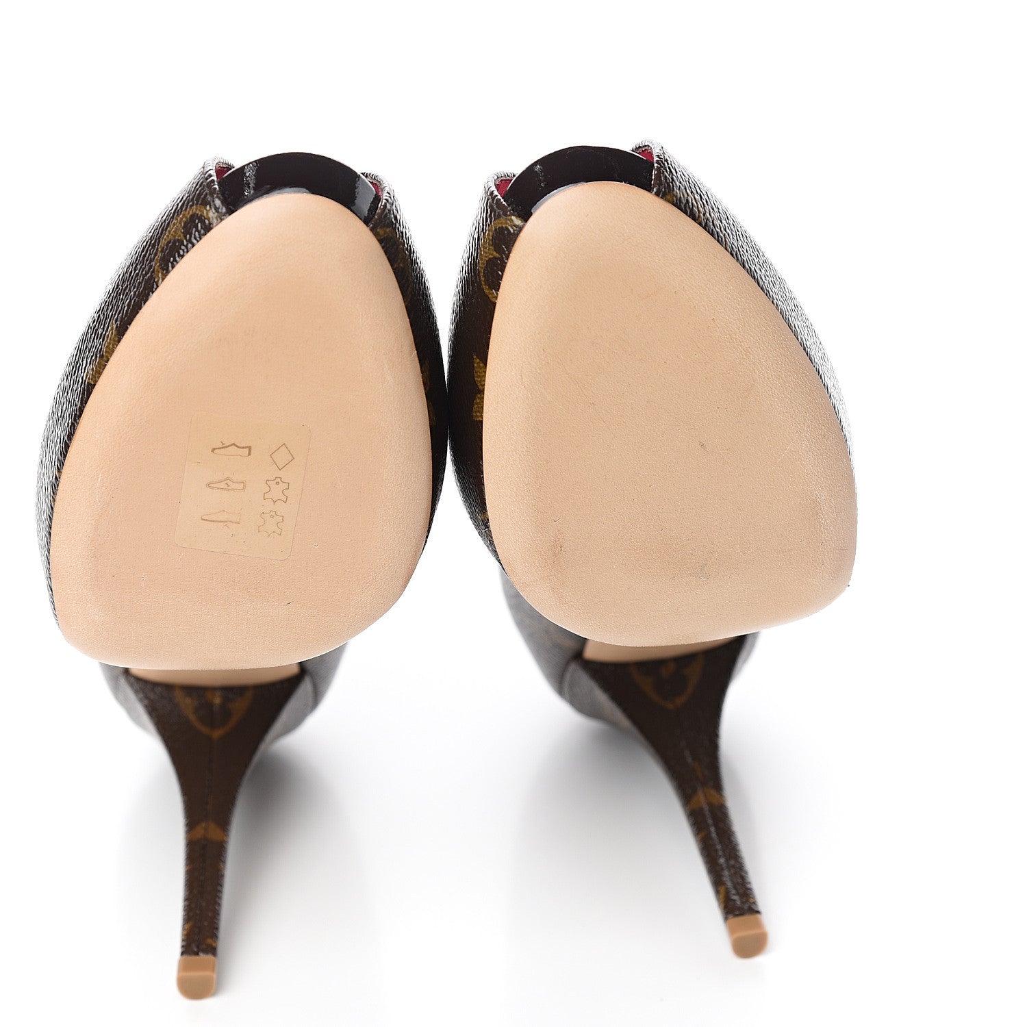 Louis Vuitton Patent Monogram Rosemary Peep Toe Pumps 38.5 6 of 10
