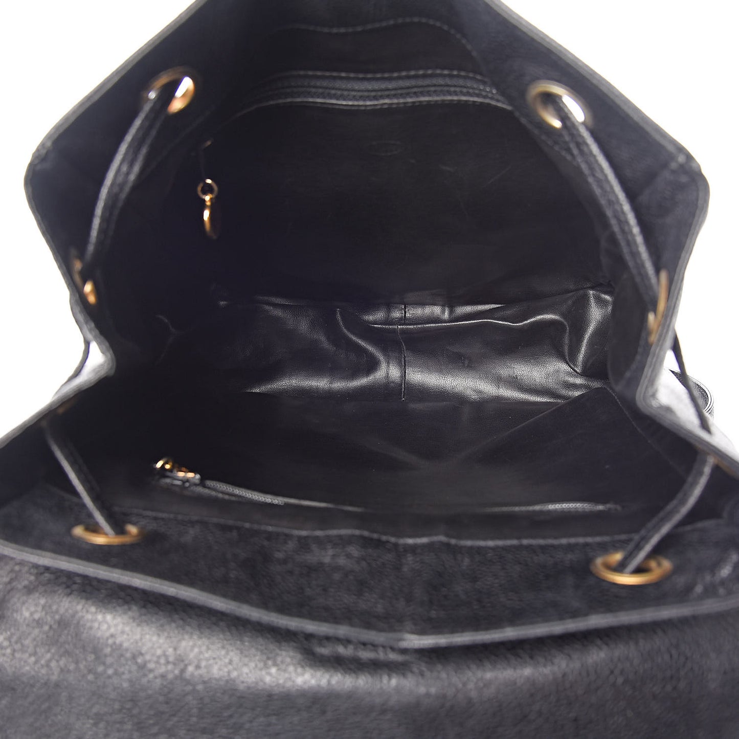 Caviar Drawstring Backpack Black