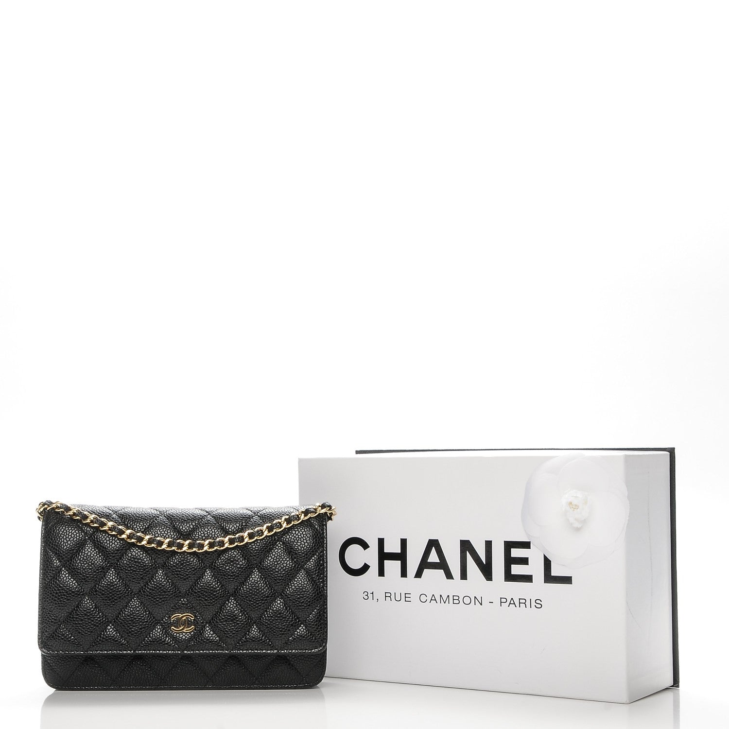 Chanel Caviar Quilted Wallet On Chain WOC Black 9 of 9
