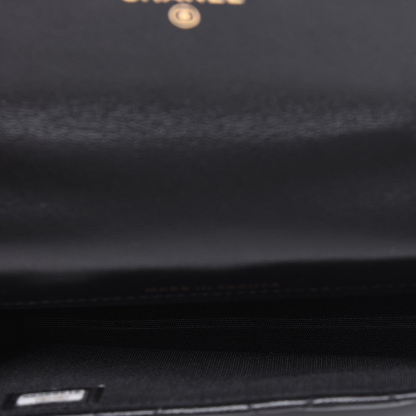 Lambskin Quilted Top Handle Flap Coin Purse With Chain Black